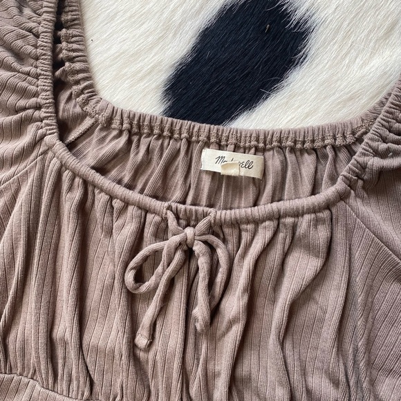 Madewell Ribbed Square-Neck Long-Sleeve Top - Picture 10 of 10